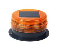 LED Safety Beacon - 10 cm Solar Powered | ABS Magnetic Warning Lamp, Flash Mode Light for traffiic Roadside Industrial Site Foggy Rainy Day Visibility Improvement Easy Install Energy Saving