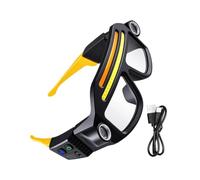 LED Safety Glasses - 5 Mode Night Running Glasses, Night Work LED Headlight | Night Work Lighted Glasses LED Safety Glasses For Men Electrician Mechanic Repair Outdoor Camping Hiking Fishing Cycling