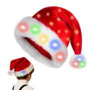 LED Santa Hat - Christmas Cosplay Headdress, Flashing Santa Hat, Dress Up Holiday Hatt For Kids Women Men Event Planners Family Photo Winter Celebration Costume Parties Music Festivals Concerto