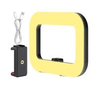 LED Selfie Light - Lampada per registrazione video portatile, kit di illuminazione per fotocamera per smartphone, dispositivo ad anello a mano con batteria ricaricabile da 8000 mAh, luce di controllo