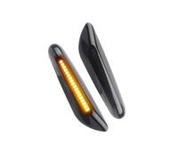 LED Sequential Side Indicator Lights for BMW 1 3 5 Series E60 E61 E81 E82 E88 E46 E90 E91 E92 E93 X3 E83 X1 E84, Amber Dynamic Turn Signal Repeater, Super Bright,(Black)