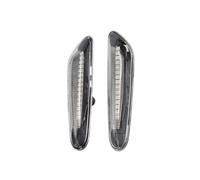 LED Sequential Side Indicator Lights for BMW 1 3 5 Series E60 E61 E81 E82 E88 E46 E90 E91 E92 E93 X3 E83 X1 E84, Amber Dynamic Turn Signal Repeater, Super Bright,(Transparent)