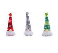 LED Set di gnomi natalizi 3 pezzi peluche illuminato (1)