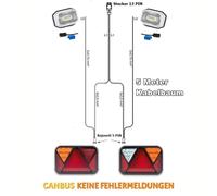 LED Set Luci Posteriori Luci Rimorchio 12V Canbus Trailer 5M Cablaggio