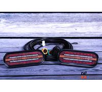 LED Set Luci Posteriori Rimorchio Dinamico Indicatore + 5 Metro Cablaggio 13 Pin