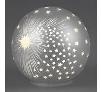LED Sfera Decorativa Spirit con Stelle da Collocare D.15cm Argento Glas FORMANO [EEK: G]