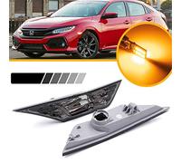 LED Side Indicator Side Indicator Turn Signal Smoke Lens LED Amber Light Side Bulb Compatible with 2016-2019 Hon.da Civic