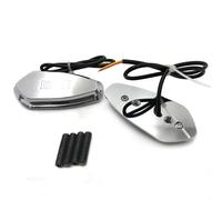 LED Signal HTTMT Specchio Blocco Spento Base Piastra Cromo Per 1999-2007 Yamaha