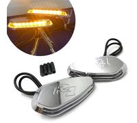 LED Signal R1 Cromo Specchio Blocco Spento Base Platesvfor 00-08 Yamaha R1