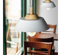 LED Single Head Restaurant Chandelier Stylish and Simple White Soild Wood Suspension Light Cafe Bar Pendant Light E27 Lamp Holder 5W and Below Exquisite Chic Hanging Ceiling Ligh