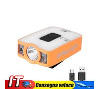 LED Smart Sensor Cap Clip Light XPG+COB Portable Headlamp for Fishing (Orange) I