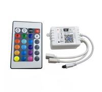LED Smart WiFi Controller IR 4 PIN RGB telecomando con 24 tasti, controllo LED a 2 vie di uscita 12 V - 24 V con Alexa e Google Home per RGB Strip 2835 5050 strisce 20 modalità dinamiche