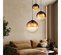 LED Soffitto Appesa Lampada Filamento Vetro Sfera Faretto Ess Camera Luce Amber [EEK: E]