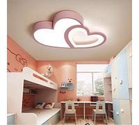 LED Soffitto Del Luce Della Lampada Vivaio Telecomando Dimmerabili 3000K-6000K Plafoniera Creativa Moderna Romantica Forma Di Lampadario Cuore Luci Decorazione Acrilico Ragazza Camera Letto,Rosa,55cm