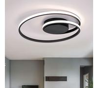 LED Anello Design Soffitto Luce Interruttore Regolatore Ess Camera Faretto Nero