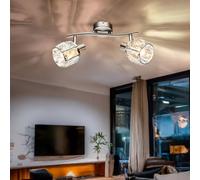 LED Soffitto Faretto Vetro Cristallo Punti Mobile Dormire Camera Corridoio Cromo