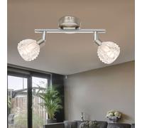 LED Soffitto Illuminazione Lavoro Camera Cristallo Vetro Licht-Schiene