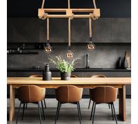 LED Soffitto Lampada Legno Pendolo Filamento Dormire Illuminazione Stanza Appesa [EEK: F]