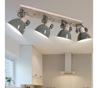 LED Soffitto Lampada Verde Retrò Filamento Soggiorno Legno Luce Spot Orientabile