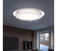 LED Soffitto Luce Vano Lampada Stelle Cielo Cristallo Foglia Argento Faretto