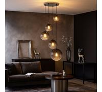 LED Soffitto Pendolo Lampada Vetro Sfera Colori Fumi Ess Camera Cromo Filamento