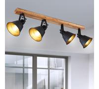LED Soffitto Spot Barra Regolabile Filamento Vintage Luce Nero Opaco Lampada [EEK: E]
