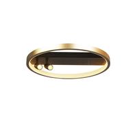 LED Soffitto Ufficio Metallo Nero Oro 2700 K 1363 Lm 38 W Plafoniera Cucina [EEK: G]