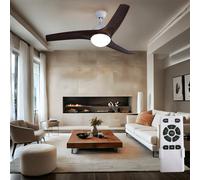 VENTILATORE DA SOFFITTO LED 15W CON CONTROLLO RF 3 PALE MARRONI VT-6055-3-LED7920 V-TAC