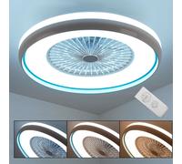 LED Soffitto Ventilatori Radiatore Lampada Regolabile Telecomando Luci Diurne [EEK: F]