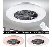 LED Soffitto Ventilatori Radiatore Lampada Regolabile Telecomando Luci Diurne [EEK: F]