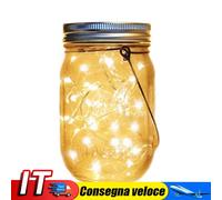 LED Solar Fairy Jar Light Party Wedding Garden Decor (Warm Light 2m) IT