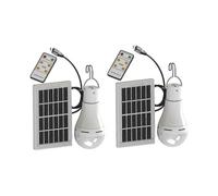 Led Solar Lamp, 9w Solar Power Super Bright Bulbs with Remote Control-solar Camp