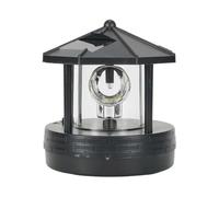 LED Solar Powered Lighthouse,360 Degree Rotating Lamp LED Solar Lighthouse Landscape Path Lights Ga