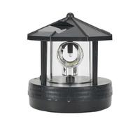 LED Solar Powered Lighthouse,360 Degree Rotating Lamp LED Solar Lighthouse Landscape Path Lights Garden Outdoor Decor B
