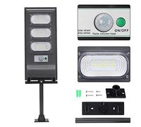 LED Solar Street Light Powerful COB Solar Light PIR Motion Sensor IP67 Outdoor Solar Wall Street Light Waterproof Lamp (30w)