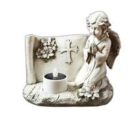 LED Solare Angelo Busti Statuina Decorazione Funeraria Statuetta Custode Tomba