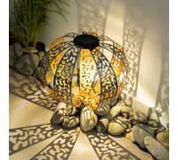 LED Solare Esterno Plug-In Lampada Giardino Veranda Sfera Decorativa Luce Oro