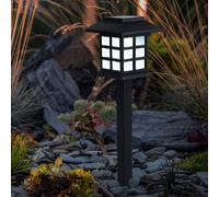 LED Solare Esterno Zona Chiodi Plug-In Lampada Base Giardino Faretto Nero