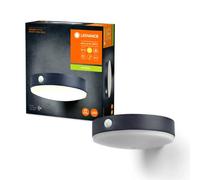 LED Solare Luce per Esterni Endura Nero IP44 6W Bianco Caldo 3000K Movimento