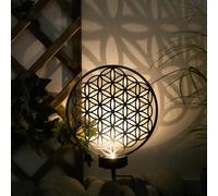 LED Solare Plug-In Lampada Argento Antico Giardino Licht-Effekt Esterno Chiodi