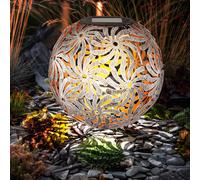 LED Solare Plug-In Lampada Argento Grigio Luce Effetto Giardino Tavolo Esterni