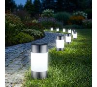 LED Solare Plug-In Luci Esterno Canali Illuminazione Acciaio Lampade da Giardino [EEK: Non valutato]