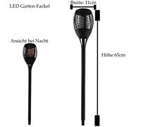 LED Solare Torcia da Giardino 1x 1 Pezzo Altezza 63cm Diametro 11cm Fiamma