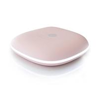 LED Specchio Ingranditore Tascabile Illuminato per Trucco, Normale e 10X | Specchio Compatto Portatile da Borsetta con Luce a LED Naturale Dimmerabile, USB ricaricabile (Rosa Celeste)