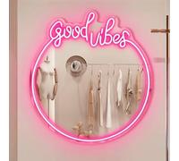 LED Specchio Neon Luci Dressing Up Specchio Gatto/Shine Cuore/Bat/Farfalla Forma Neon Segni Moderna Casa Ragazza Camera Bagno Salon Wall