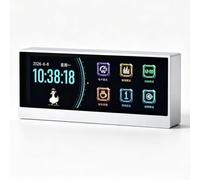 Led Spectrum Rhythm Lamp, Audio Spectrum Analyzer | Desktop Vu Meter, With Clock Function, 7 Visual Effects, for Desktop, Studio, Gaming Room