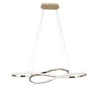 LED Spiral Chandelier Dimmable Pendant Light with Remote Control, Linear Dining Room Lighting Fixture, 64W Art Decor Ceiling Hanging Lamps for Kitchen Island Bedroom