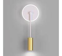 LED Spotlight, Bedroom Bedside Wall Lamps, White Metal Backdrop Light with Adjustable, 20W Background Wall Decorative Lighting Atmosphere Lamp