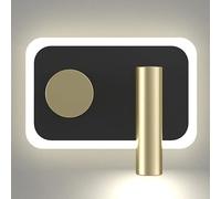 LED Spotlight, LED Wall 13W Hardwired Wall Sconce with Switch, Round/Square Wall Swivel Lamps, Adjustable Wall Accent Spot Lighting for Bedroom Bedside Reading