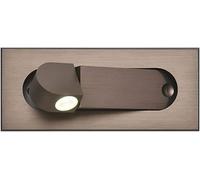 LED Spotlight, Recessed Reading Lamp 3W LED Headboard Spot Light, Hotel Bedside Wall with Push 350° Rotatable, Accent Lighting Fixture 4000K Natural Light (C)